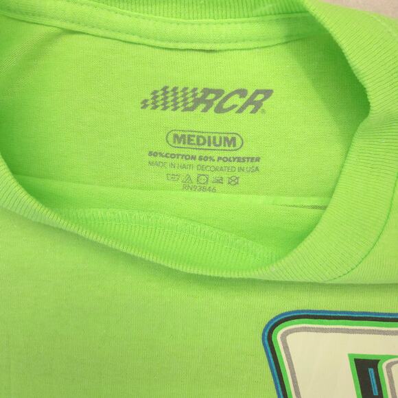 RCR Racing Short Sleeve Graphic Crew Neck T Shirt Mens Size Medium M Green - Picture 3 of 9